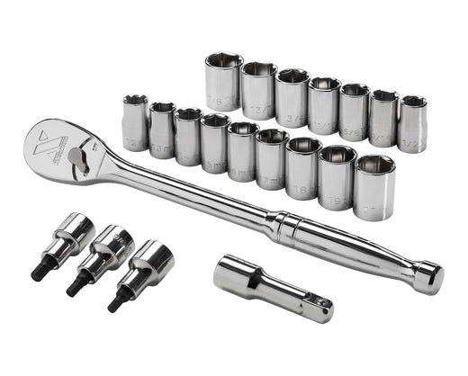 MAXIMUM 21 Piece 1/2" Drive Metric Socket Set