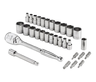 MAXIMUM 31 Piece 1/4" Drive Metric Socket Set