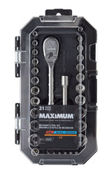 MAXIMUM 31 Piece 1/4" Drive Metric Socket Set image 2
