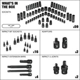 MAXIMUM 3/8-in & 1/2-in Drive Professional Grade Impact Socket Set, 83-pc, CRMO image 4