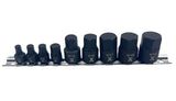 MAXIMUM 9 Piece Impact Stubby Bit Socket Rail Hex Metric image 3