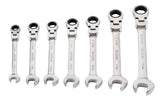 MAXIMUM Flexhead Ratcheting Wrench Set, Alloy Steel, Metric, 7-pc image 2