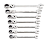 MAXIMUM Flexhead Ratcheting Wrench Set, Alloy Steel, Metric, 7-pc image 4