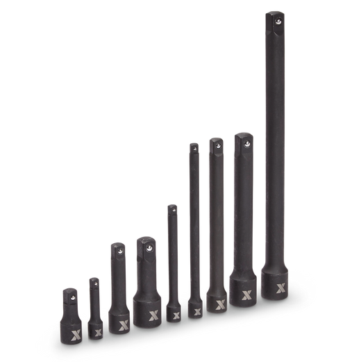 MAXIMUM Impact Extension Bar Set, 9-pc, SAE/Metric, CRMO