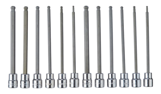 MAXIMUM Long-Arm Ball End Bit Socket Set, 3/8-in, 12-pc