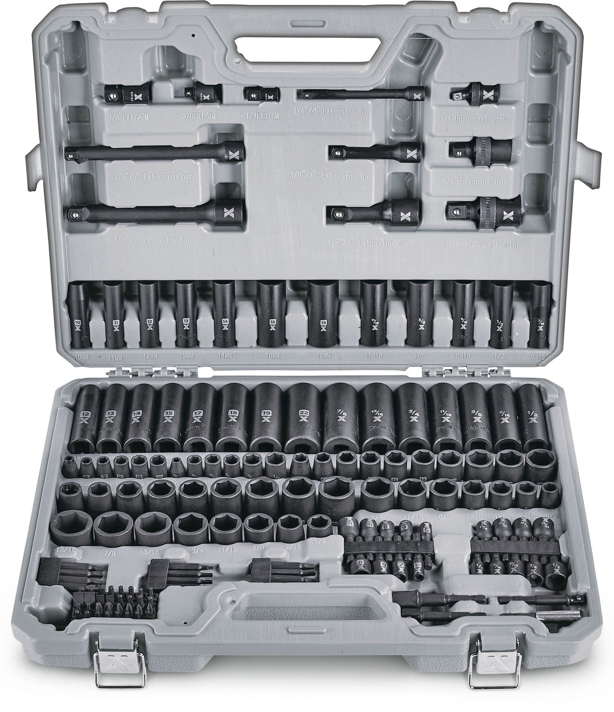 MAXIMUM Professional Grade Impact Socket Set, 150-pc, SAE / Metric, CRMO