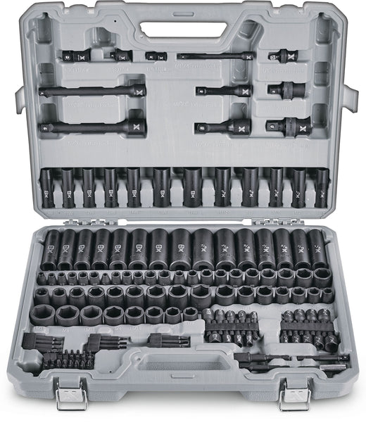 MAXIMUM Professional Grade Impact Socket Set, 150-pc, SAE / Metric, CRMO