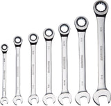 MAXIMUM Ratcheting Wrench Set, SAE, Nickel-Chrome Plating, 7-pc image 2