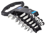 MAXIMUM Stubby Ratcheting Wrench Set, Metric, Nickel-Chrome Plating, 7-pc image 7