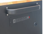 MAXIMUM Tool Cabinet with Wood Top and 4-Outlet Power Strip, Black, 74x24-in image 8