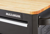 MAXIMUM Tool Storage Cabinet, Built-In Power Bar with USB, 9-Drawer, 56-in, Matte Black image 7