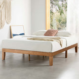 Mellow 12 Inch Solid Wood Platform Bed with Wooden Slats for Home Organization image 2