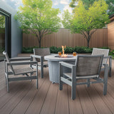 Milo 5-piece Patio Seating Set with Fire Table image 2