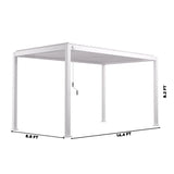 Mirador 8.8 Ft. X 14.4 Ft. Adjustable Louvered Aluminum Pergola for Outdoor Spaces