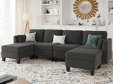 Modular Sectional Sofa, Convertible U Shaped Sofa Couch with High Density Memory Foam, 6 Seat Comfy Modular Sofa Couch for Living Room,... image 3