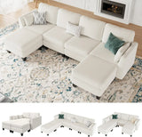 Modular Sectional Sofa, Convertible U Shaped Sofa Couch with High Density Memory Foam, 6 Seat Comfy Modular Sofa Couch for Living Room,... image 4