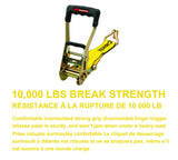 MotoMaster 10,000-lb Commercial Ratchet Tie Down Straps, with Ultra Padded Handles, 2-in x 30-ft image 3