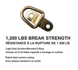 MotoMaster 1,200-lb Light Duty D-Ring, Surface Mountable, 4-pk image 3