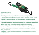 MotoMaster 1,200-lb Retractable Ratchet Tie Down Straps, 1-in x 10-ft (2.54 cm x 3 m), 2-pk image 4