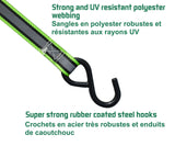 MotoMaster 1,500-lb Reflective Ratchet Tie-Down Strap with Padded D-Handle, 1-in x 12-ft, 2-pk image 2