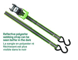 MotoMaster 1,500-lb Reflective Ratchet Tie-Down Strap with Padded D-Handle, 1-in x 12-ft, 2-pk image 3