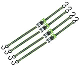 MotoMaster 1,500-lb Reflective Ratchet Tie Down Strap, with Padded D-Handle, 1-in x 12-ft, 4-pk, Green image 3