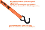 MotoMaster 3,000-lb Heavy Duty Ratchet Tie Down Strap, Non-Padded, 1-in x 10-ft, 4-pk image 6