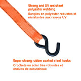 MotoMaster 3,000-lb Heavy-Duty Ratchet Tie Down Straps, with Power Grip Padded Handles, 1.25-in x 10-ft, 2-pk image 5
