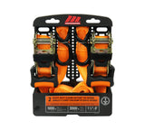 MotoMaster 3,000-lb Heavy-Duty Sliding Ratchet Tie Down Straps, 1.25-in x 8-ft, 2-pk image 2