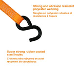 MotoMaster 3,000-lb Padded Handle Ratchet Tie Down Straps, 1.25-in x 10-ft, 2-pk image 4