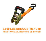 MotoMaster 3,000-lb Ratchet Tie Down Straps, with Power Grip Padded Handles, 1-in x 10-ft, 4-pk image 4