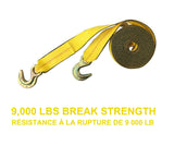 MotoMaster 9,000-lb Tow Strap with Rust-Resistant Hooks, 2-in x 20-ft image 3