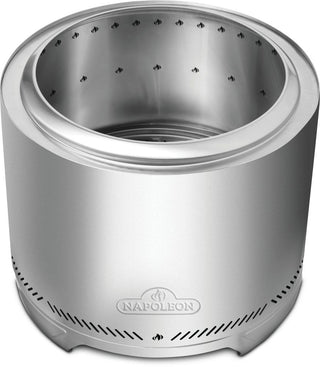 Napoleon Timberwolf Outdoor Smokeless Multi-Fuel Fire Pit, Stainless Steel, 22-in