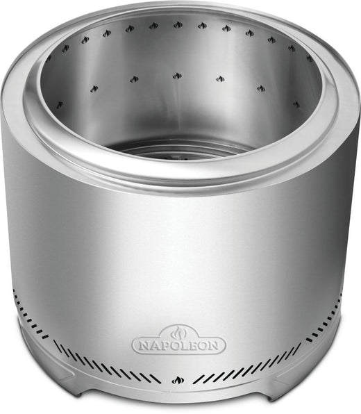 Napoleon Timberwolf Outdoor Smokeless Multi-Fuel Fire Pit, Stainless Steel, 22-in