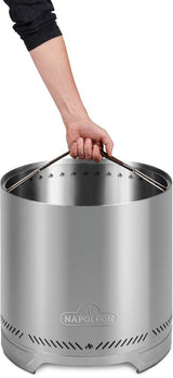 Napoleon Timberwolf Outdoor Smokeless Multi-Fuel Fire Pit, Stainless Steel, 22-in image 4