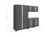 NewAge Bold 3.0 Series 24-Gauge Steel Garage Cabinetry Set with Stainless Steel Top, Partial Assembly, 96-in x 18-in x 72-in, 6-pc image 4