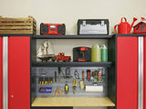 NewAge Bold 3.0 Series All-in-One Lockable Steel Garage Cabinetry Set with Bamboo Top, Black/Red, 48-in x 18-in x 76.75-in, 5-pc image 5