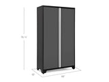 NewAge Bold Series Lockable 24-Gauge Steel RTA Storage Locker with 3 Shelves, Grey/Black, 48-in image 4