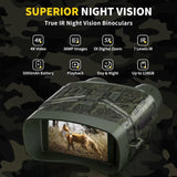 Night Vision Goggles - 4K Night Vision Binoculars with 5000mAh Rechargeable Battery, 32GB Tf Card Can Save Photo and Video, 3'' HD Screen for... image 3