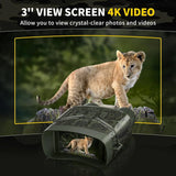 Night Vision Goggles - 4K Night Vision Binoculars with 5000mAh Rechargeable Battery, 32GB Tf Card Can Save Photo and Video, 3'' HD Screen for... image 4