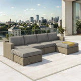Niko Heritage 6-piece Patio Sectional Conversation Set image 3