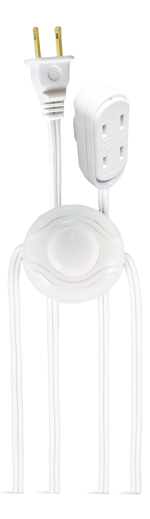 NOMA 14-ft 7-in 16/2 Indoor Extension Cord, ON/OFF Foot Switch, White