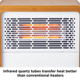 NOMA 3-Setting Cabinet Heater with Child Lock, Quartz and Radiant Heating, Wood Grain Finish image 4