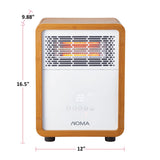 NOMA 3-Setting Cabinet Heater with Child Lock, Quartz and Radiant Heating, Wood Grain Finish image 5