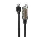 NOMA 32-ft 10-in 14/3 Outdoor Extension Cord with 3 Grounded Outlets and Lighted End, Black image 3