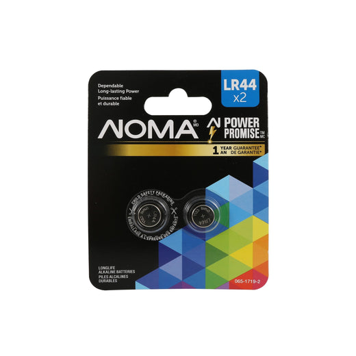 NOMA 357 LR44 AG13 303 A76 1.5V / 1.5 Volt Alkaline Button Coin Cell Batteries, 2-pk