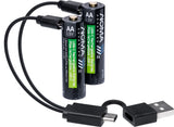 NOMA Advanced 2400 mAh USB C-Type Rechargeable Li-Ion Batteries, 2-pk image 5