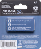 NOMA Advanced 2400 mAh USB C-Type Rechargeable Li-Ion Batteries, 2-pk image 6