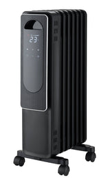 NOMA Digital Electric Oil-Filled Radiator Heater with Remote Control, 1500W, Black image 2