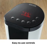 NOMA Oscillating Tower/Baseboard Heater withRemote Control & Thermostat, 1500W, White image 5
